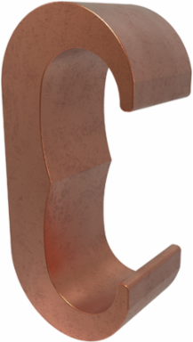 Permaground Copper Grounding E Crimp, Main Conductor Range 500-300, Main Rebar Size #5-#6, Tap Range 500-300, Tap Rebar Size #5-#6, UL, CSA