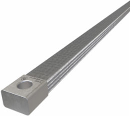 Copper Flex Braid Connector, Conductor Equivalent Size 616, 4 Braids, 48in, 1 Hole, 1/2in Bolt Size, Tin Plated, UL/cUL