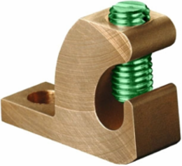Permaground Copper Lay-in Groud Lug, Conductor Size 4-14, #10 Bolt Size, Slotted Head