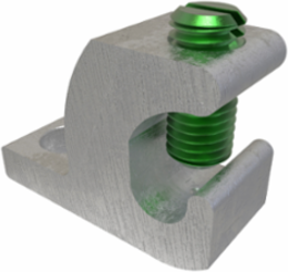 Permaground Copper Lay-in Groud Lug, Conductor Size 4-14, 1/4in Bolt Size, Slotted Head, Tin Plated