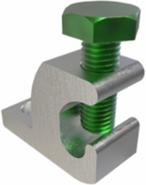 Permaground Copper Lay-in Groud Lug, Conductor Size 4-14, 1/4 Bolt Size, Hex Head, Tin Plated