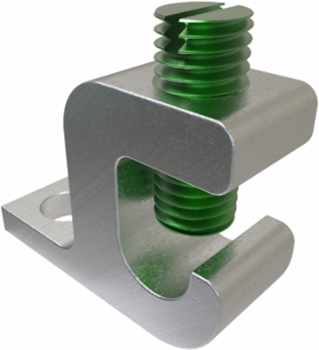 Aluminum Lay-in Ground Lug, Dual Rated, Conductor Range 4-14, Tin Plated, Stainless steel hardware, UL