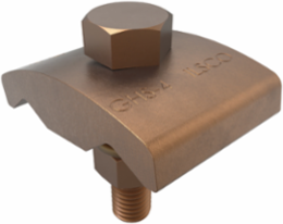 Permaground Copper Ground Clamp to Surface, Conductor Range 500-300, 2 Conductors, 1 Bolt, Single plate