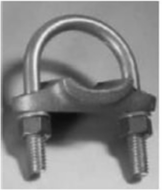 Permaground Copper Ground Clamp, Pipe Size 2in, Braid Size 1in, UL