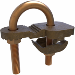 Permaground Copper Waterpipe Ground Clamp, Conductor Range 4/0-4, Pipe Size 1/2 to 1in, UL
