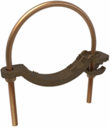 Permaground Copper Waterpipe Ground Clamp, Conductor Range 4/0-4, Pipe Size 4 to 5in, UL