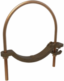 Permaground Copper Waterpipe Ground Clamp, Conductor Range 4/0-4, Pipe Size 6in, UL
