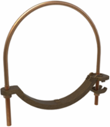 Permaground Copper Waterpipe Ground Clamp, Conductor Range 4/0-4, Pipe Size 8in, UL