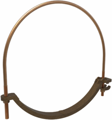 Permaground Copper Waterpipe Ground Clamp, Conductor Range 4/0-4, Pipe Size 12in, UL