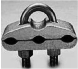 Permaground Copper Ground Clamp, Conductor Range 250-2/0 Sol, 3 Conductors, Pipe Size 1-1/4in