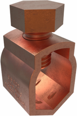 Permaground Bronze Ground Rod Clamp, Ground Rod Sizes 3/4 to 5/8in, Rebar Size #5, UL, CSA