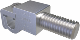Permaground Aluminum Grounding Connector, Dual Rated, Conductor Range 1/0-2, Male, 1/2in Bolt Size, Tin Plated