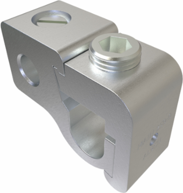 Aluminum Parallel Tap Connector, Dual Rated, Main Conductor Range 250-1/0, Tap Range 1/0-12 AL, 1/0-14 CU, Tin Plated, UL, CSA