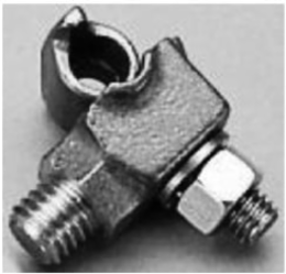 Permaground Copper Transformer Ground Clamp, Conductor Range 2/0-8 Sol, Two-Way Basket