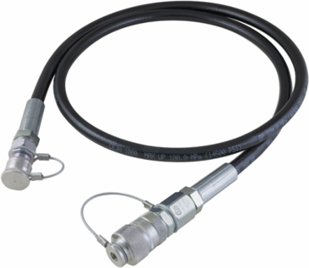 Hydraulic Armored Hose, 5ft, Black