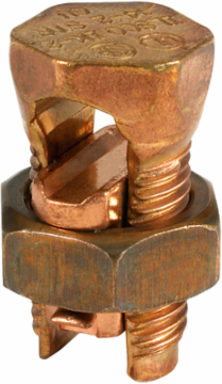 Copper Split Bolt, Conductor Range for Equal Main & Tap 1/0-4 Sol, UL, CSA