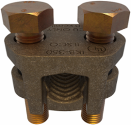 Copper Two-Bolt Split Bolt, Main Conductor Range 350-250, Tap Range 350-10, UL