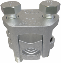Copper Two-Bolt Split Bolt, Main Conductor Range 800-400, Tap Range 800-4/0, Tin Plated, UL