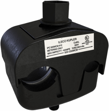 KUP-L-Tap Insulation Piercing Copper Connector, Dual Rated, Main Conductor Range 500-250, Tap Range 10-12, Tin Plated, UL, CSA