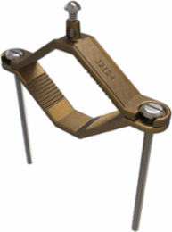 Permaground Bronze Ground Clamp, Conductor Range 4-10, Pipe Sizes 2-1/2 to 4in