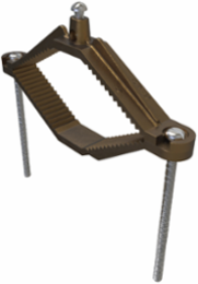 Permaground Bronze Ground Clamp, Conductor Range 4-10, Pipe Sizes 4-1/2 to 6in