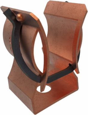 Copper Fuse Clip, Wire Reinforced, 250 Volts, 60 Amps