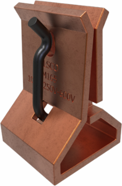 Copper Fuse Clip, Wire Reinforced, 250 to 600 Volts, 100 Amps
