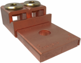 Copper Mechanical Lug, Conductor Range 250-6, 2 Ports, 1 Hole, 3/8in Bolt Size, UL, CSA