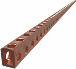 Copper Ground Bar, Conductor Range 6-14, 87 ports, UL
