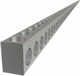 Aluminum Neutral Bar, Dual Rated, Conductor Range 4-14, 192 Ports, 1 Hole, #10 Bolt, Headed Slot Drive, UL, CSA