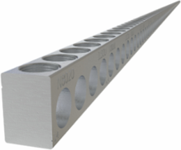 Aluminum Neutral Bar, Dual Rated, Conductor Range 4-14, 231 Ports, 1 Hole, #10 Bolt, Headed Slot Drive, UL, CSA