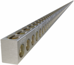 Aluminum Neutral Bar, Dual Rated, Conductor Range 4-14, 231 Ports, 1 Hole, #10 Bolt, Headless Slot Drive, UL, CSA