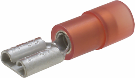 ILSCON Disconnect Terminal, Conductor Range 14-16, Male, Double Crimp, Nylon Insulated, Blue Color Code, 0.187 x .020in Tab Size, Pack of 50