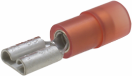 ILSCON Disconnect Terminal, Conductor Range 14-16, Male, Double Crimp, Nylon Insulated, Blue Color Code, 0.187 x .020in Tab Size, Pack of 50