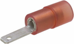 ILSCON Disconnect Terminal, Conductor Range 18-22, Male, Double Crimp, Nylon Insulated, Red Color Code, 0.110 x .020in Tab Size, Pack of 50