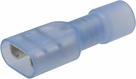 ILSCON Disconnect Terminal, Conductor Range 18-22, Female, Nylon Fully Insulated, Red Color Code, 0.250 x .032in Tab Size, Pack of 50