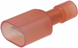 ILSCON Disconnect Terminal, Conductor Range 18-22, Male, Nylon Fully Insulated, Red Color Code, 0.250 x .032in Tab Size, Pack of 25