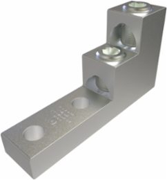 Aluminum Panelboard Lug, 750-2 kcmil, 2 Ports, 1/2 Inch Bolt, Tin Plated