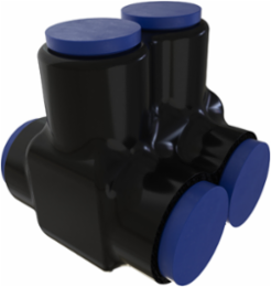 Nimbus4Flex Insulated Flexible Aluminum Connector, 600-4 & 350-4, Dual Sided, 2 Ports