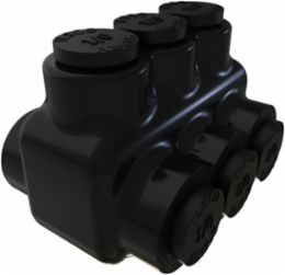 Insulated Aluminum Multi-Tap Connector, 3 Ports, 1/0-14 AWG, 600V, Tin Plated