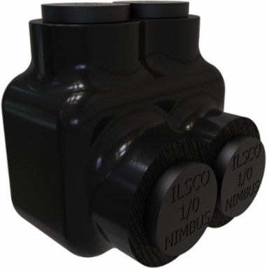 Insulated Aluminum Multi-Tap Connector 1-0 to 14 AWG, 2 Ports, Tin Plated