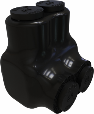 Nimbus Insulated Aluminum Multi-Tap Connector, 4-14 AWG, 2 Ports, Tin Plated