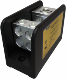 Power Distribution Block, Dual Rated, Line Conductor Range 500-4, Load Range 2/0-14, 1 Port Per Pole Line Side, 4 Ports Per Pole Load Side, 1 Pole, UL, CSA