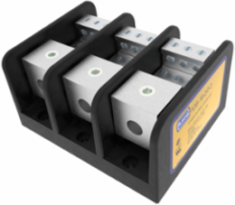 Power Distribution Block, Dual Rated, Line Conductor Range 2/0-12, Load Range 4-14, 1 Port Per Pole Line Side, 6 Ports Per Pole Load Side, 3 Pole, UL, CSA