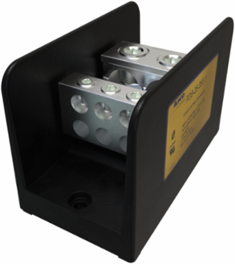 Power Distribution Block, Dual Rated, Line Conductor Range 500-4, Load Range 2/0-14, 2 Ports Per Pole Line Side, 6 Ports Per Pole Load Side, 1 Pole, UL, CSA