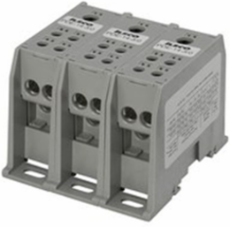 Power Distribution Block, High SCCR, Line Conductor Range 3/0-14, Load Range 3/0-14, 1 Port Per Pole Line Side, 1 Port Per Pole Load Side, 1 Pole, UL, CSA, Din Rail Mountable
