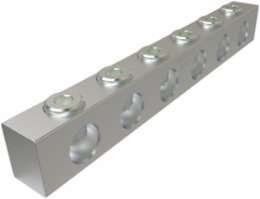 Aluminum Multi-Tap Connector, Dual Rated, 6 Ports, Conductor Range 2/0-14
