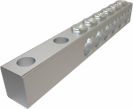 Aluminum Spade Type Transformer Lug, Dual Rated, Conductor Range 350-12, 6 Ports