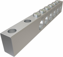 Aluminum Spade Type Transformer Lug, Dual Rated, Conductor Range 500-2, 6 Ports