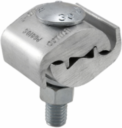 Aluminum Parallel Groove Clamp, Dual Rated, Conductor Range 1/0-8 Sol, 3/8in Steel Bolt